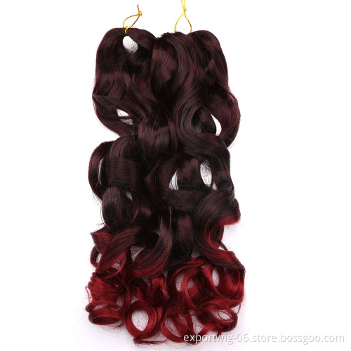 `Wholesale Wavy Braiding Hair Curly Twist Synthetic Braiding Hair Extensions For Women Wavy Braiding Hair